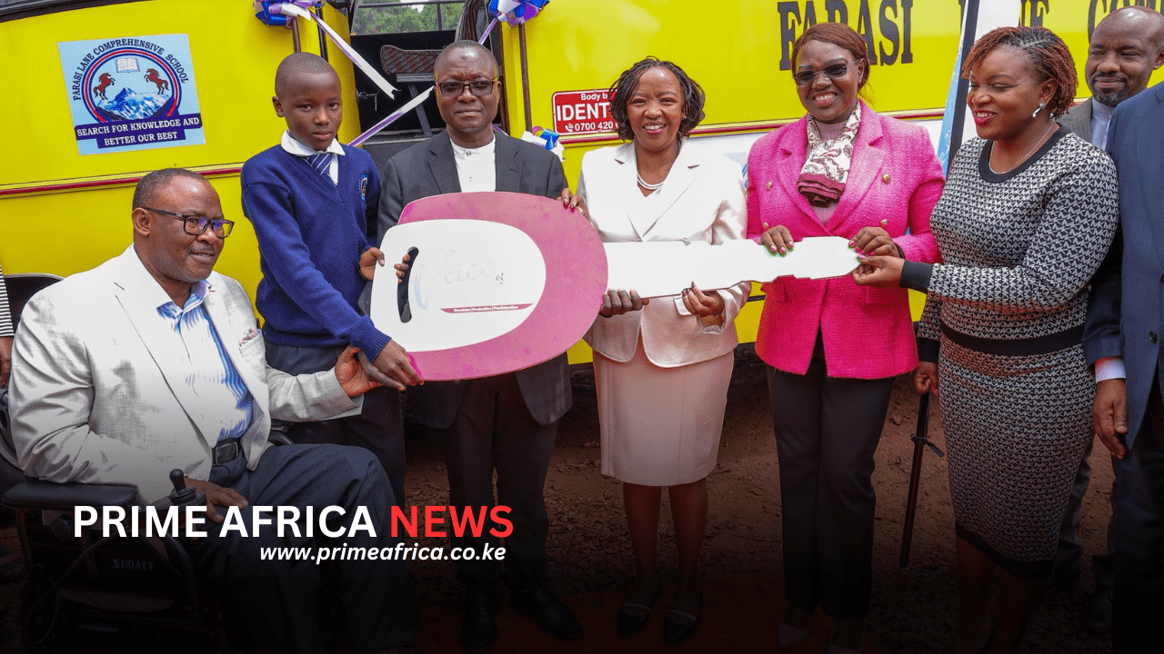 First Lady Rachael Ruto Donnates School Bus to Farasi Lane School in Nairobi
